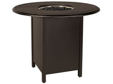 Woodard Solid Cast Fire Tables 48'' Aluminum Round Pit Table WR1CM3SQRB09248FP
