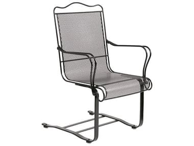 Woodard Tucson Wrought Iron High Back Spring Dining Arm Chair WR1G0018