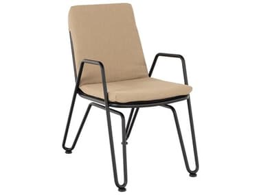 Woodard Turner Iron Dining Arm Chair with Optional Cushion WR1U0001SB