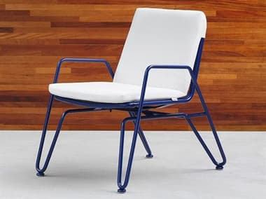 Woodard Turner Wrought Iron Lounge Chair with Optional Cushion WR1U0006SB