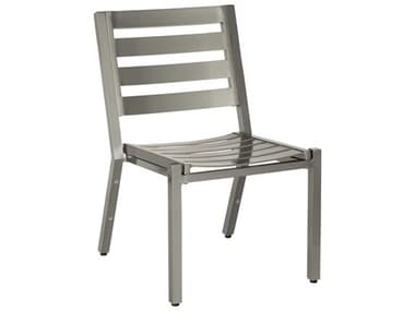 Woodard Palm Coast Slat Aluminum Stackable Dining Side Chair WR1Y0412