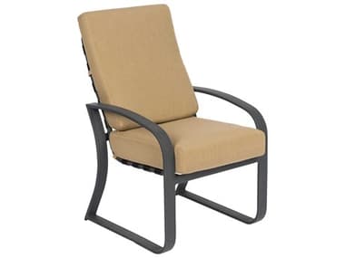 Woodard Cayman Isle Cushion Aluminum Dining Arm Chair WR2EM425