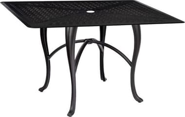 Woodard Hampton Cast Aluminum 48''W x 36''D Rectangular Dining Table with Umbrella Hole WR2G530005145
