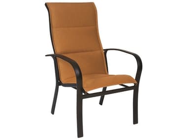Woodard Fremont Padded Sling Aluminum Stackable High Back Dining Arm Chair WR2PH526