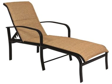 Woodard Fremont Padded Sling Aluminum Adjustable Chaise Lounge WR2PH570