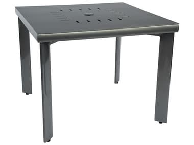 Woodard Metropolis Aluminum 36'' Wide Square Dining Table with Umbrella Hole WR32BT36