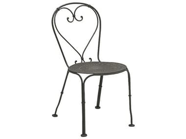 Woodard Parisienne Wrought Iron Dining Side Chair with Cushion WR380010ST