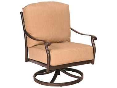 Woodard Casa Cast Aluminum Swivel Rocker Lounge Chair WR3Y0477