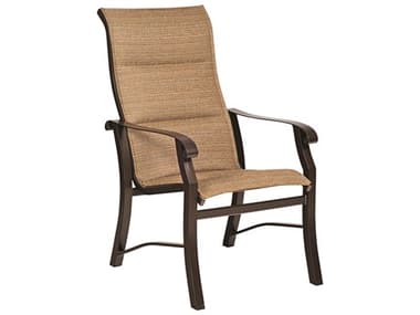 Woodard Cortland Padded Sling Aluminum High Back Dining Arm Chair WR42H526