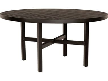 Woodard Tri-slat Aluminum 60'' Aluminum Round Dining Table with Umbrella Hole WR4V480002660