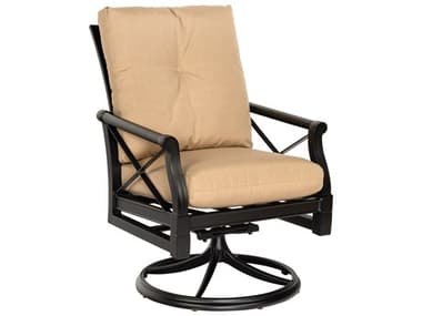 Woodard Andover Cushion Aluminum Swivel Rocker Dining Arm Chair WR510472