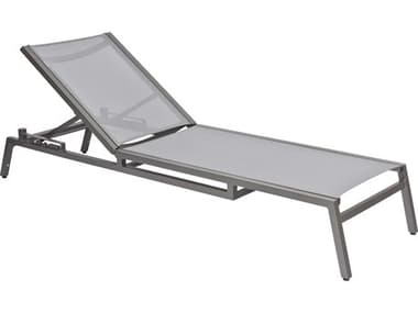 Woodard Palm Coast Sling Aluminum Stackable Adjustable Chaise Lounge WR570470