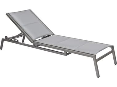 Woodard Palm Coast Padded Sling Aluminum Stackable Adjustable Chaise Lounge WR570570