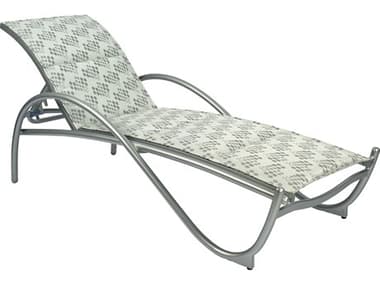 Woodard Tribeca Padded Sling Aluminum Stackable Adjustable Chaise Lounge WR5D0570