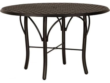 Woodard Thatch Aluminum 48'' Round Dining Table with Umbrella Hole WR5D480004948