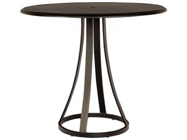 Woodard Solid Cast Aluminum 48'' Round Bar Table with Umbrella Hole WR5Y660009248