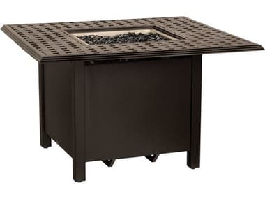 Woodard Thatch Aluminum 42'' Square Fire Pit Table WR65M74204943FP
