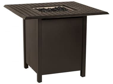 Woodard Thatch Aluminum 42'' Square Fire Pit Table WR65M74304943FP