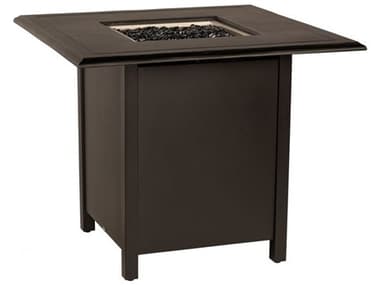 Woodard Solid Cast 42'' Aluminum Square Counter Fire Pit Table WR65M74309242FP