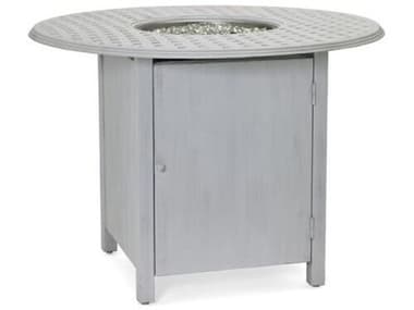 Woodard Thatch Cast Aluminum 60'' Round Counter Height Fire Pit Table WR65M74904960FP