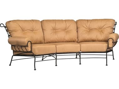 Woodard Terrace Cushion Wrought Iron Crescent Sofa WR790064