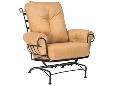 Woodard Terrace Cushion Wrought Iron Spring Lounge Chair WR790065