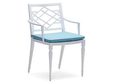 Woodard Alexa Hampton Tuoro Aluminum Dining Arm Chair with Optional Seat Cushions WR7S0401ST