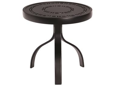 Woodard Aluminum Deluxe 18'' Round Trellis Top End Table WR820604A