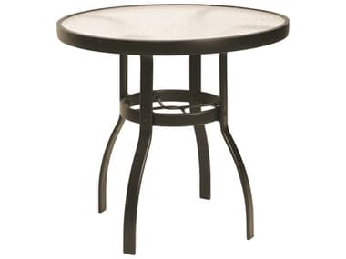 Woodard Deluxe Aluminum 30'' Round Acrylic Top Dining Table WR822130W