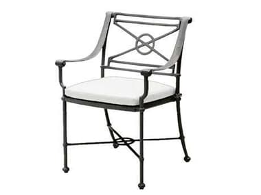 Woodard Delphi Cast Aluminum Dining Arm Chair with Cushion WR850401