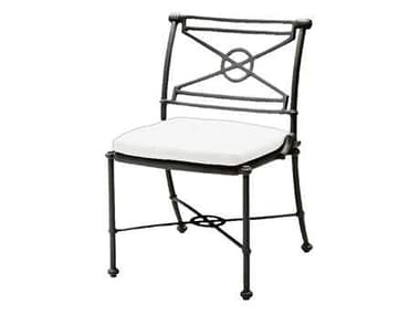 Woodard Delphi Cast Aluminum Dining Side Chair with Cushion WR850402