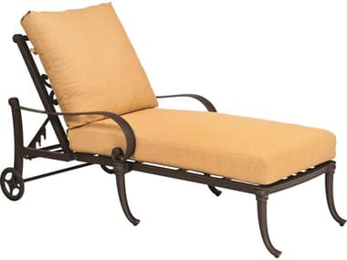 Woodard Closeout Holland Cushion Cast Aluminum Adjustable Chaise Lounge WRCL7Z0470