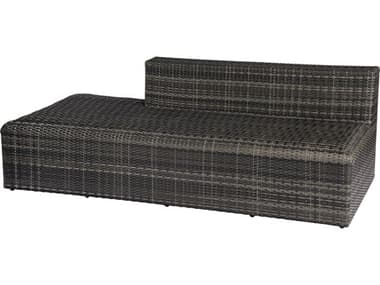 Woodard Closeout Canaveral Wicker Eden Modular Loveseat in Charcoal Gray WRCLS506021ACHG
