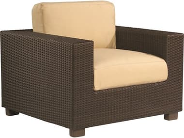 Woodard Closeout Montecito Wicker Lounge Chair in Mocha - Frame Only WRCLS511001MOC
