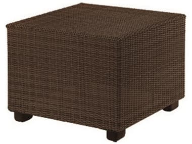Woodard Closeout Montecito Wicker 28'' Square End Table in Mocha WRCLS511201MOC