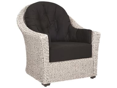 Woodard Closeout Isabella Wicker Lounge Chair in Off-White Hyacinth WRCLS550011OWH