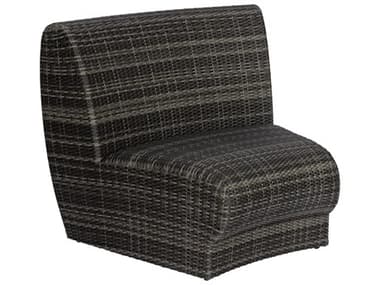 Woodard Geni Charcoal Gray Wicker Genie Curved Lounge Chair WRS504011