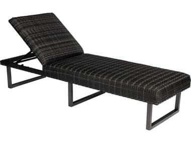 Woodard Harper  Wicker Charcoal Gray Adjustable Chaise Lounge WRS508041