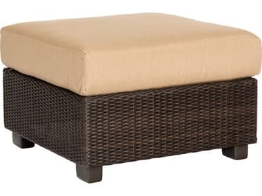 Woodard Montecito - Whitecraft Wicker Cushion Ottoman WRS511005