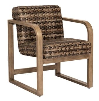 Woodard Reunion Wicker Calico Dining Arm Chair WRS648510
