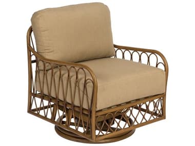 Woodard Cane Aluminum Cane Swivel Rocker Lounge Chair WRS650015