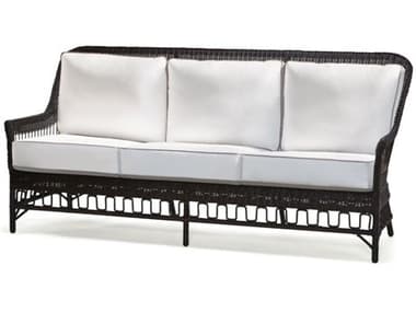 Woodard Alexa Hampton San Michele Wicker Sofa with two 19'' throw pillows WRS710031