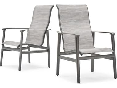 Winston Aspen Sling Aluminum Dining Arm Chair - Sold in 2 Packs WSAPS2PCSTWTK027
