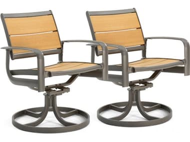 Winston Harper Aluminum Swivel Rocker Dining Arm Chair - Price Includes 2 WSHAR2PCM