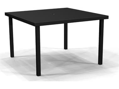 Winston Quick Ship Jasper Textured Pewter Aluminum 44'' Square Solid Top Dining Table WSHQ20044DT