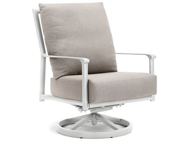 Winston Aspen Cushion Quick Ship Aluminum High Back Swivel Rocker Lounge Chair in Remy Mushroom WSHQ22020