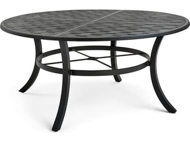 Winston Quick Ship Merge Textured Pewter Aluminum 60'' Round Dining Table WSHQ3060TPW