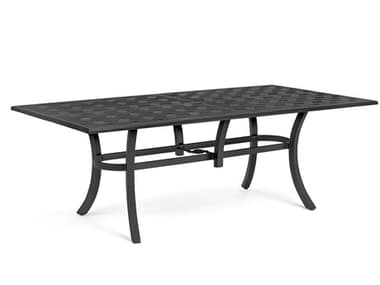 Winston Quick Ship Merge Textured Pewter Aluminum 84''W x 42''D Rectangular Dining Table WSHQ3084TPW