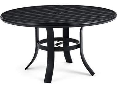 Winston Quick Ship Table Aluminum 42'' Round Bar Table with Umbrella Hole WSHQ37542BH