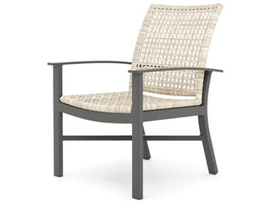 Winston Quick Ship Jasper Woven Textured Pewter Aluminum Dining Arm Chair - Sold in Twos WSHQ81001J